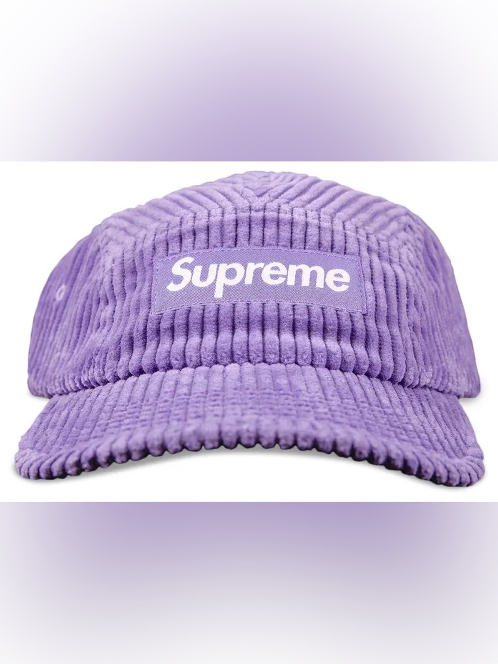 Rare Supreme Wide Wale Corduroy Camp Cap Purple Bogo SS20 One Size Adjustable